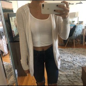 🌟HOUR LONG SALE🌟 Hooded cream cardigan